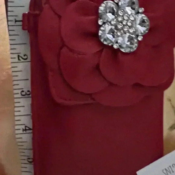 HESED SMALL BEAUTIFUL RED //WALLET CROSSBODY BAG NWT - Picture 7 of 8